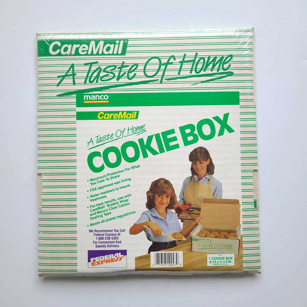 Vintage Packaging Manco Cookie Box CareMail FedEx Sealed 8.5 x 11 x 4 Taste Home